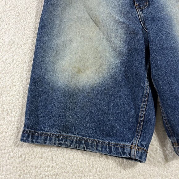 God Body Jean Shorts Men's Size 38 Faded Light Wash Denim Cotton Distressed - Picture 2 of 12